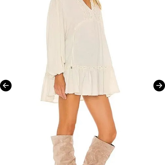 Free people Boho Mini Dress with Lace Details - Picture 2 of 5